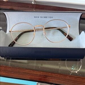 Warby Parker Gold Round Glasses